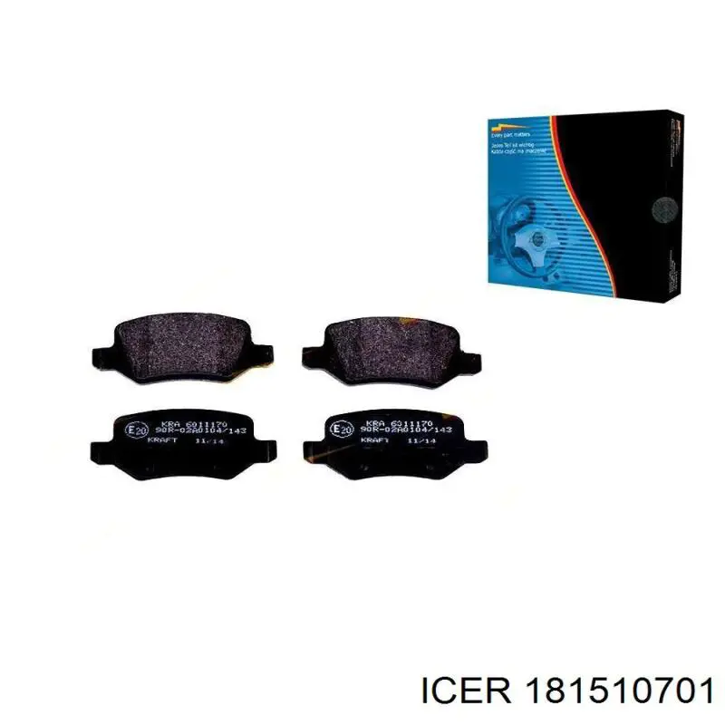Задні гальмівні колодки 181510701 Icer