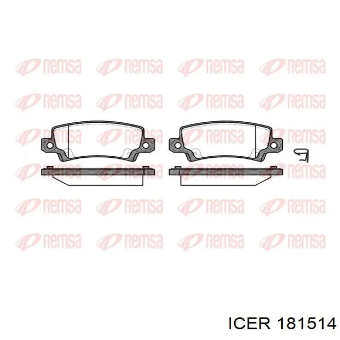 Задні гальмівні колодки Icer 181514 ціна, від 16.54 USD