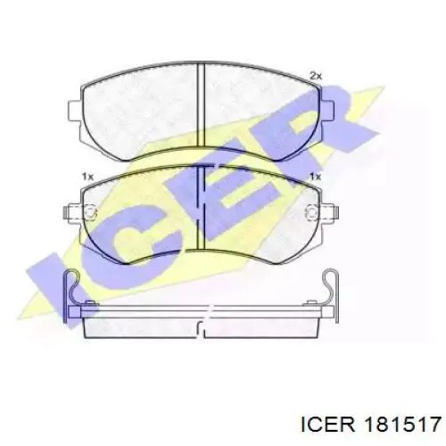 Задні гальмівні колодки 181517 Icer