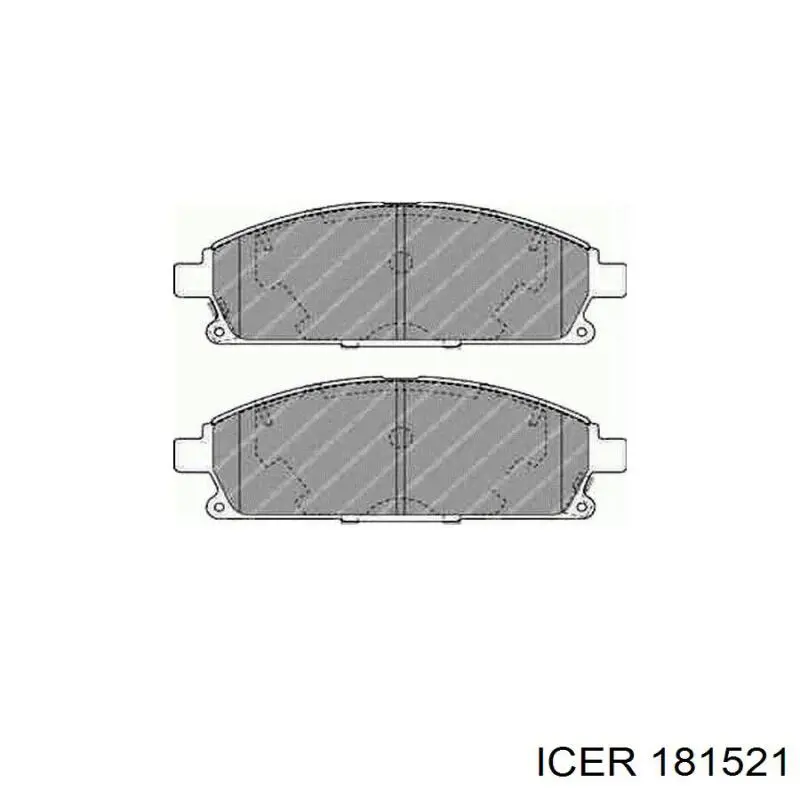 Купити 181521 Icer Колодки гальмівні передні, дискові