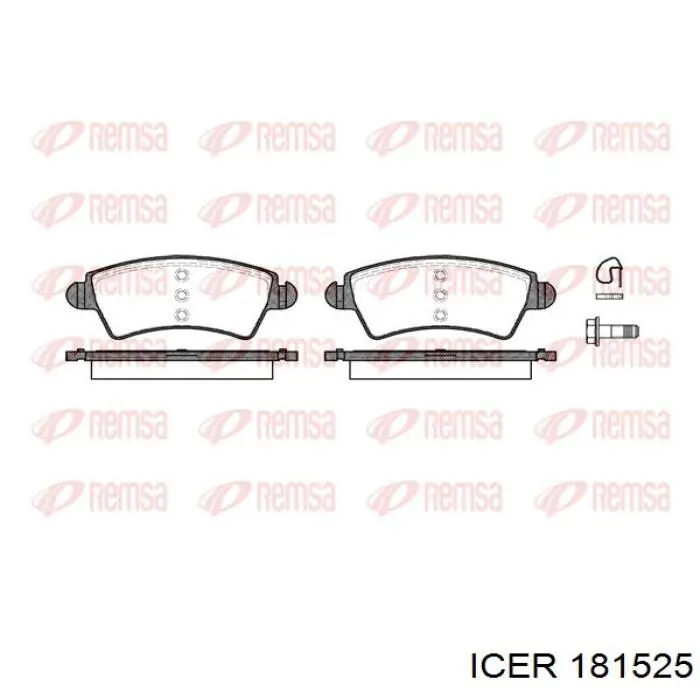 Передні тормозні колодки 181525 Icer