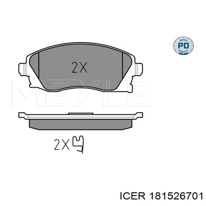 Купити 181526701 Icer Колодки гальмівні передні, дискові