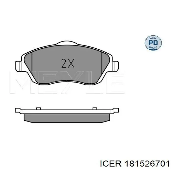 181526701 Icer Передні гальмівні колодки