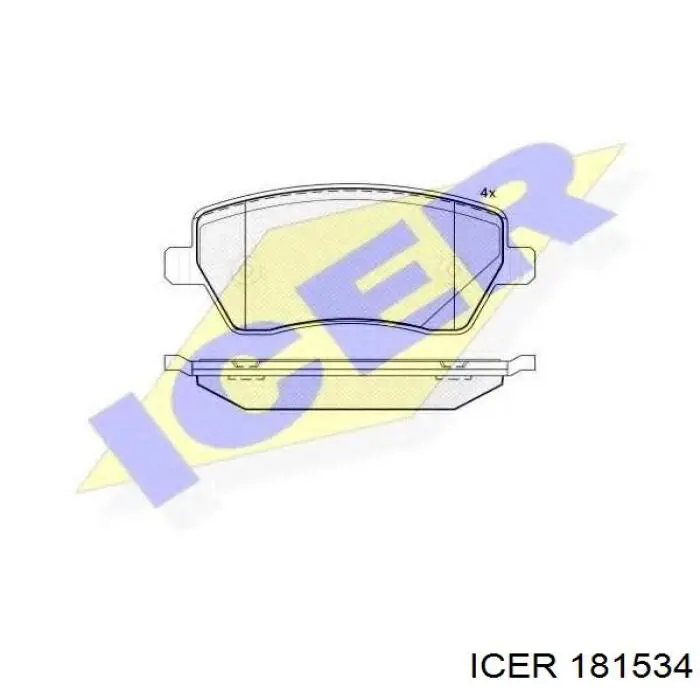 181534 Icer колодки гальмівні передні, дискові
