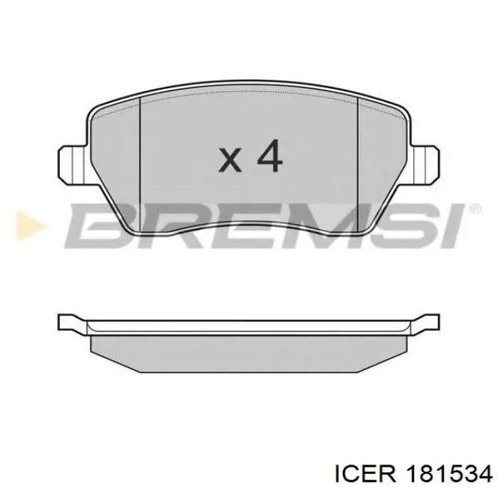 181534 Icer Передні гальмівні колодки
