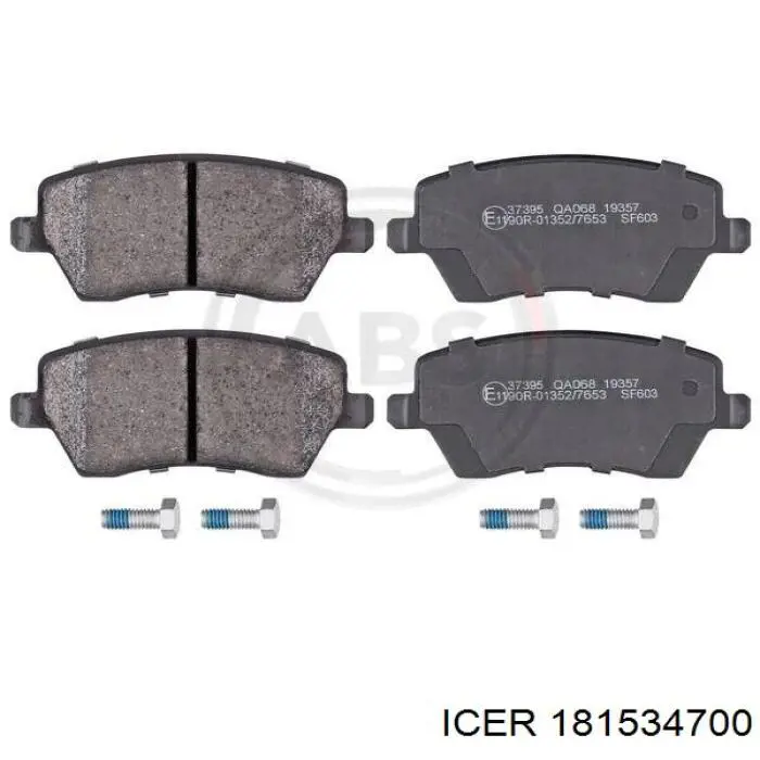 181534700 Icer Передні гальмівні колодки