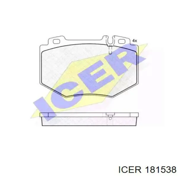 Гальмівні колодки Icer 181538 ціна, від 35.19 USD
