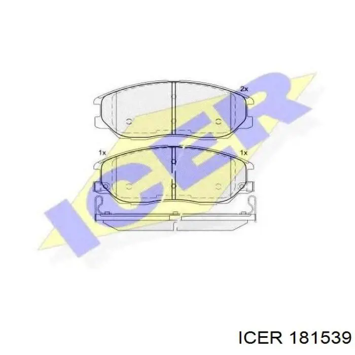 Передні тормозні колодки 181539 Icer