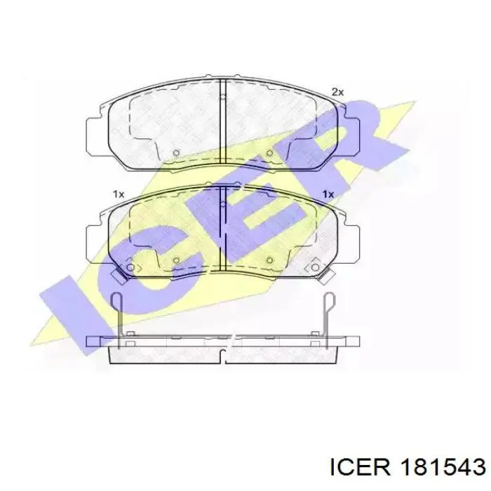 Передні тормозні колодки 181543 Icer