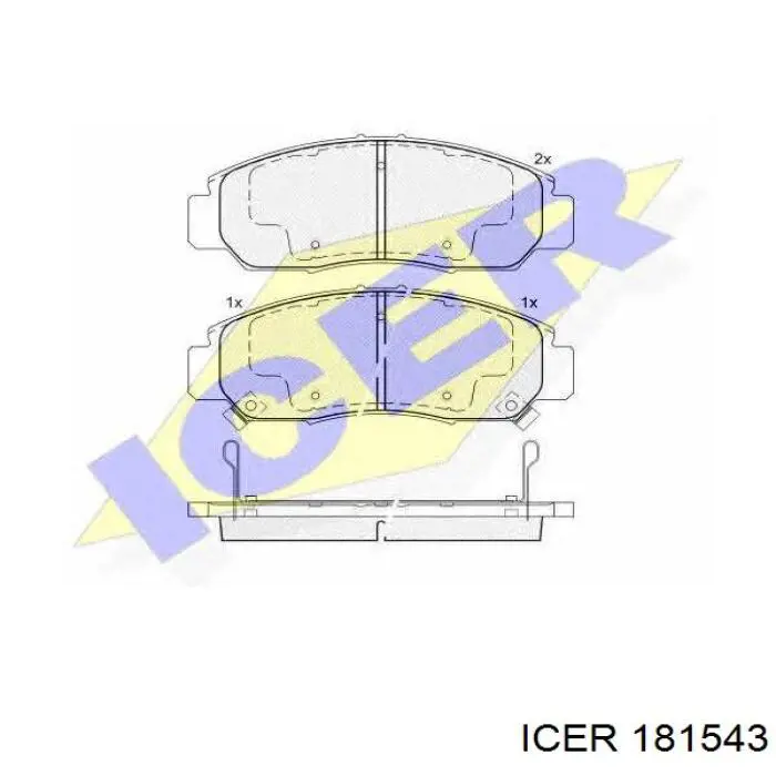 181543 Icer колодки гальмівні передні, дискові