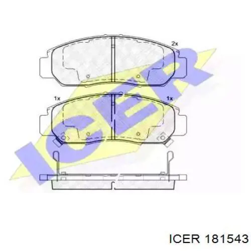 Гальмівні колодки Icer 181543 ціна, від 29.46 USD