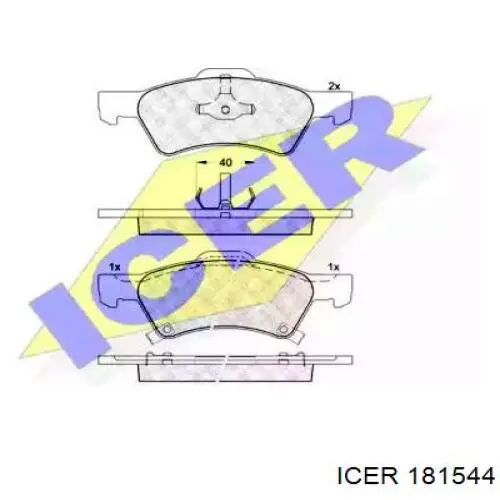 181544 Icer колодки гальмівні передні, дискові