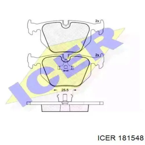 181548 Icer колодки гальмові задні, дискові