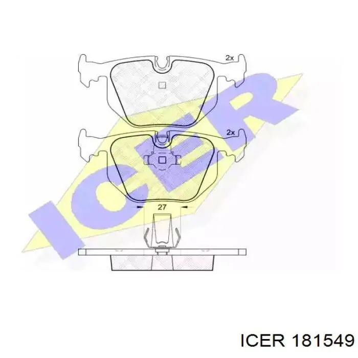 Купити 181549 Icer Задні колодки
