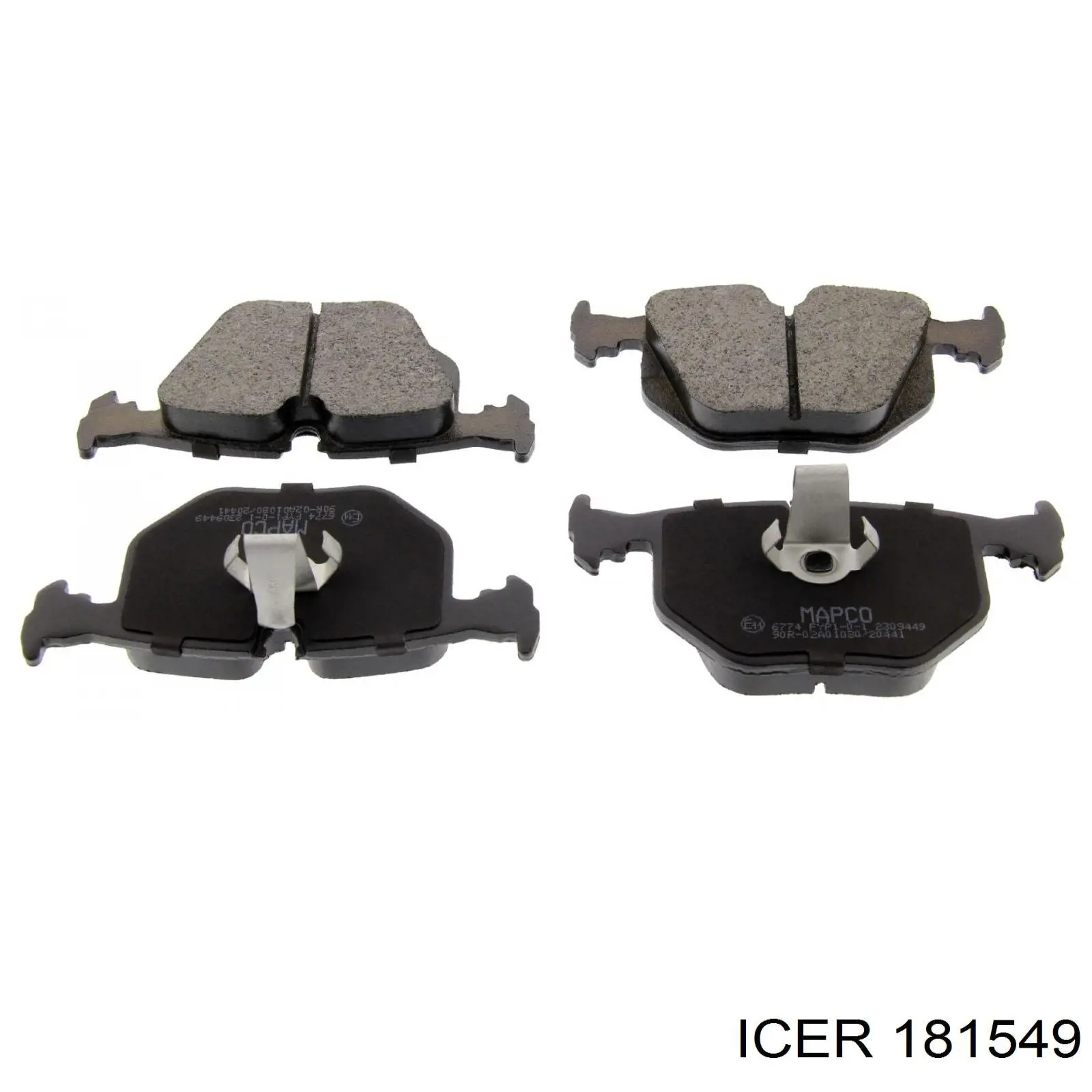 181549 Icer Колодки гальмівні задні, дискові
