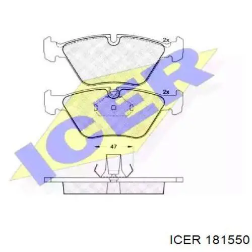 181550 Icer колодки гальмівні передні, дискові