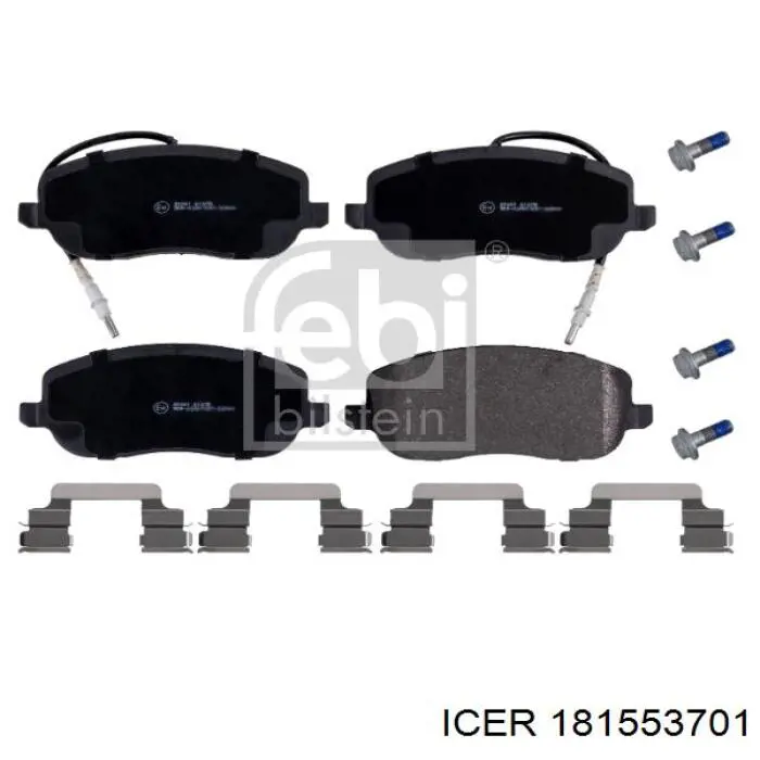 181553701 Icer Передні гальмівні колодки