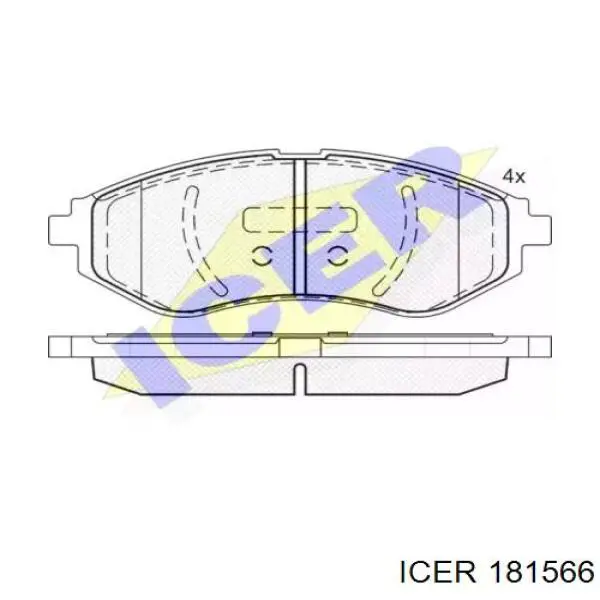 181566 Icer колодки гальмівні передні, дискові