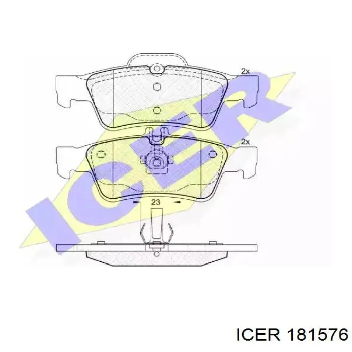 Задні гальмівні колодки 181576 Icer