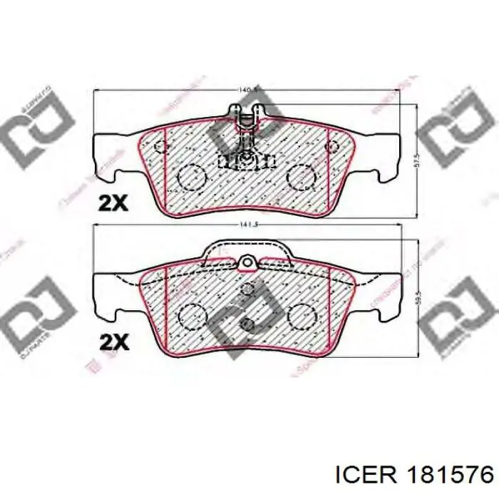 Купити 181576 Icer Задні колодки