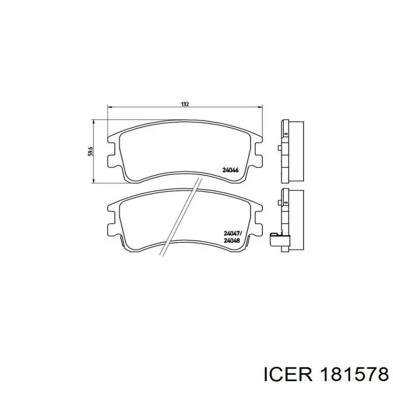 Тормозні колодки Icer 181578