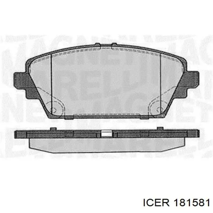 Передні тормозні колодки 181581 Icer