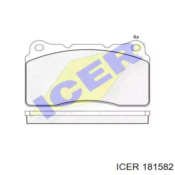 Колодки гальмівні передні, дискові 181582 Icer