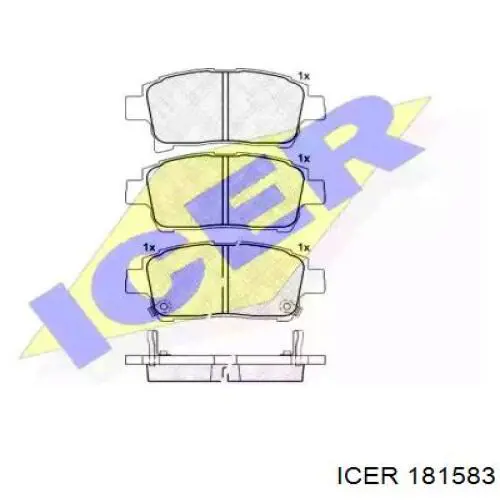 181583 Icer колодки гальмівні передні, дискові