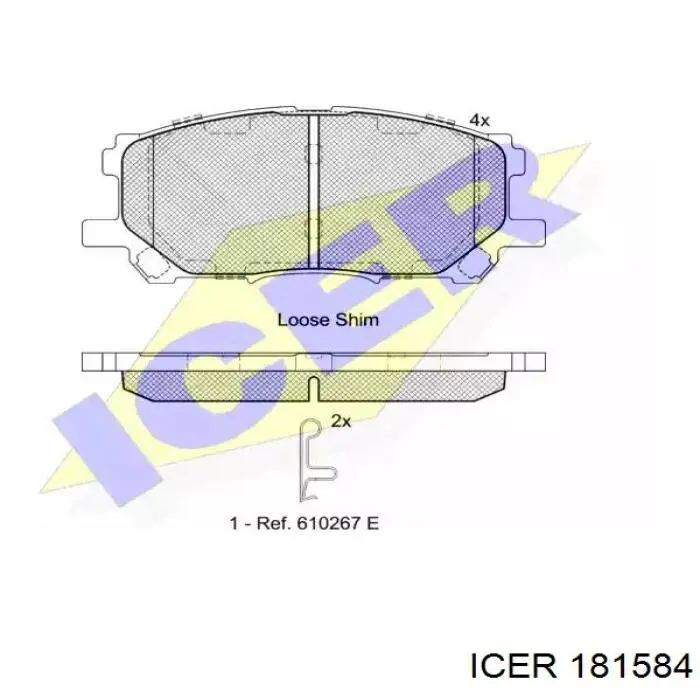 Гальмівні колодки Icer 181584 ціна, від 26.18 USD