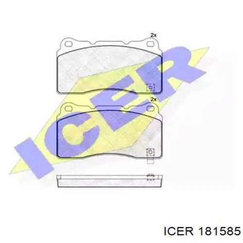 181585 Icer колодки гальмівні передні, дискові