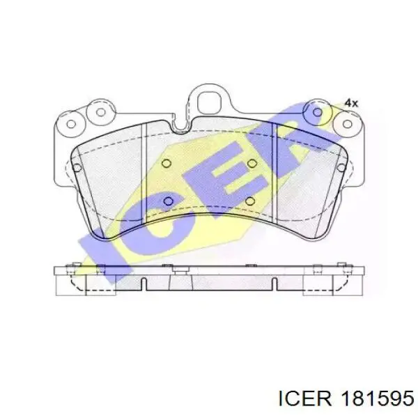 Передні тормозні колодки 181595 Icer