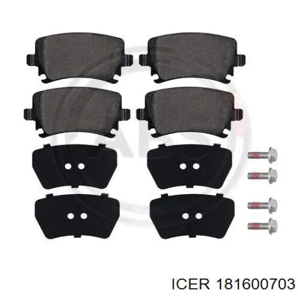 Задні дискові колодки Icer 181600703