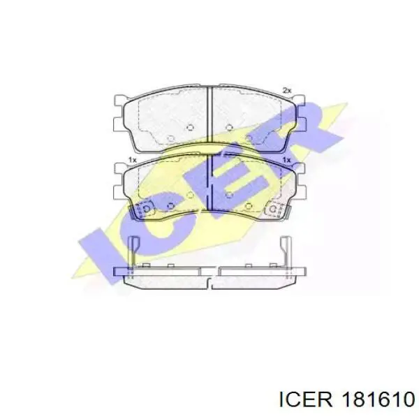 181610 Icer Передні гальмівні колодки