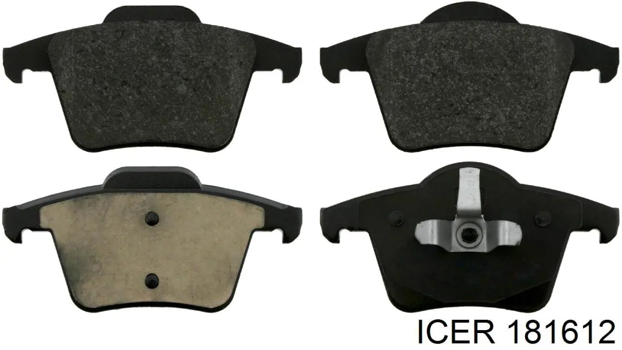 Задні гальмівні колодки Icer 181612 ціна, від 25.78 USD