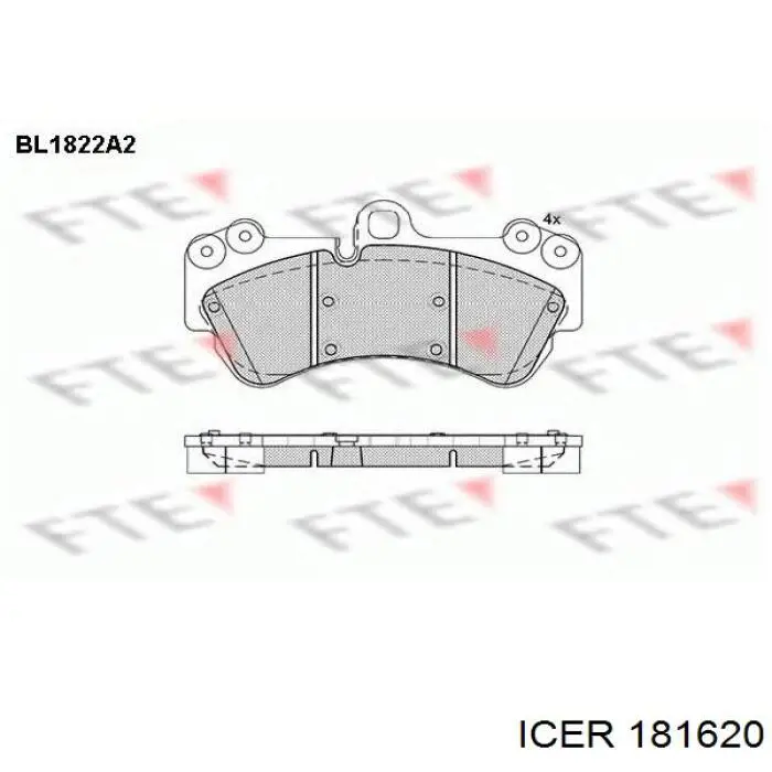 Тормозні колодки Icer 181620