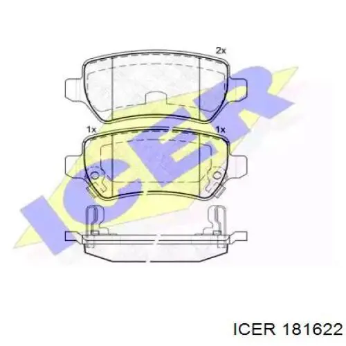 Купити 181622 Icer Задні колодки