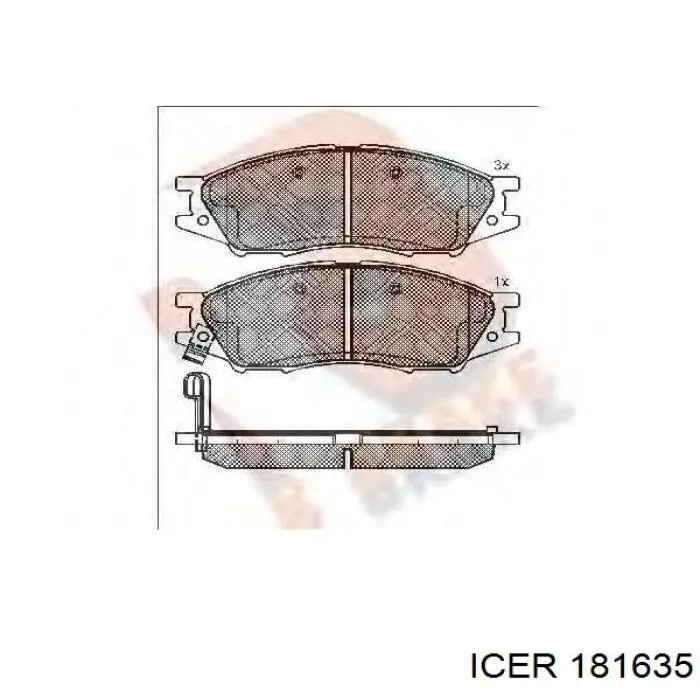 181635 Icer Передні гальмівні колодки