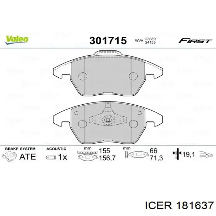 Гальмівні колодки Icer 181637 ціна, від 31.31 USD