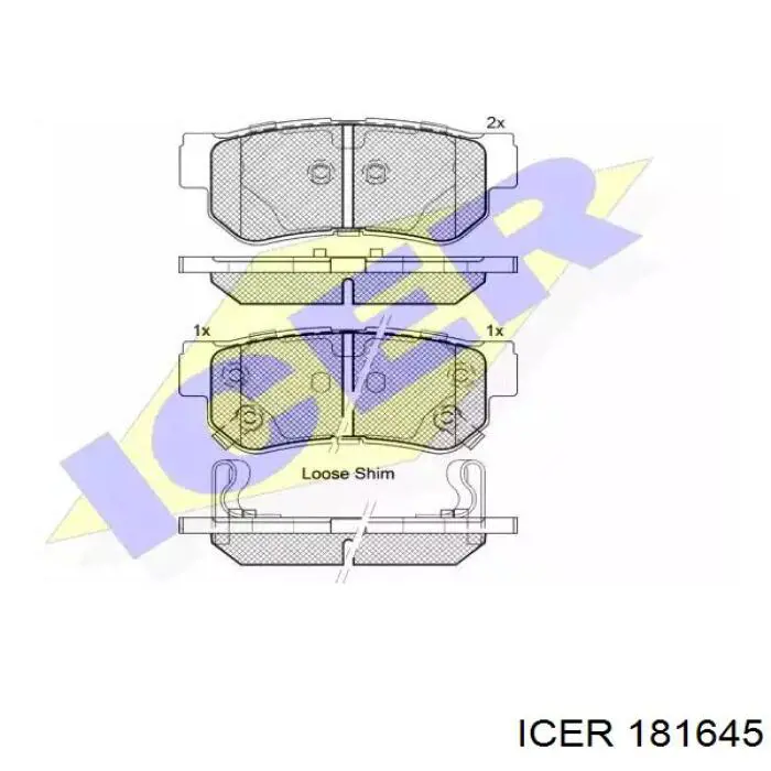 181645 Icer Колодки гальмівні задні, дискові