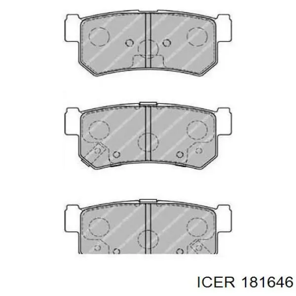 181646 Icer Колодки гальмівні задні, дискові