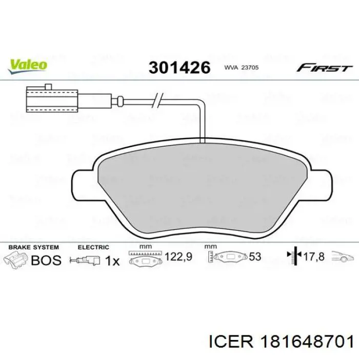 Гальмівні колодки Icer 181648701 ціна, від 21.15 USD