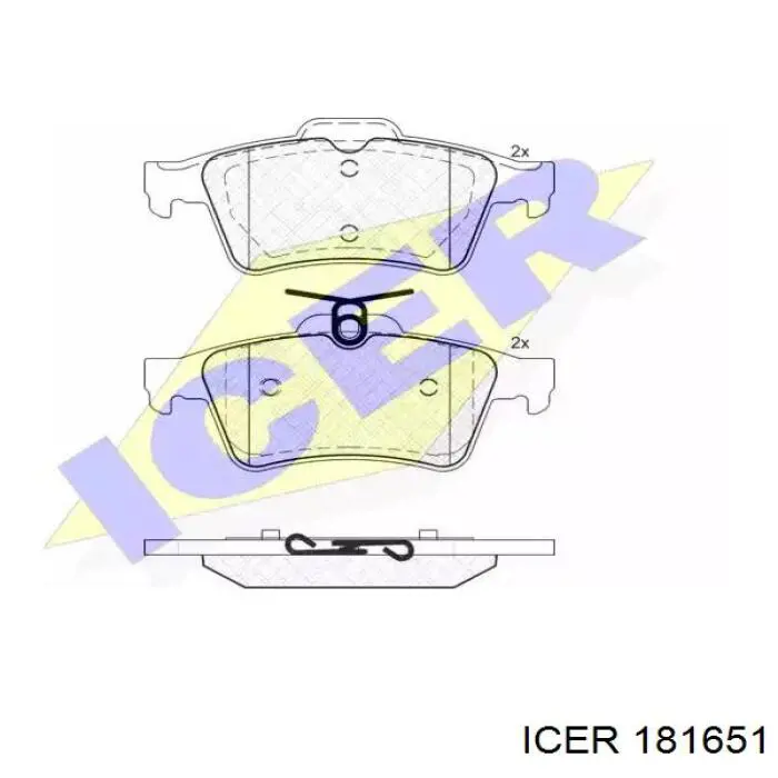 181651 Icer Колодки гальмівні задні, дискові