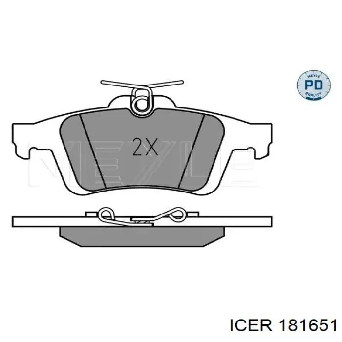 Купити 181651 Icer Задні колодки