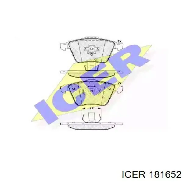 181652 Icer колодки гальмівні передні, дискові