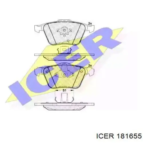 Гальмівні колодки Icer 181655 ціна, від 36.18 USD