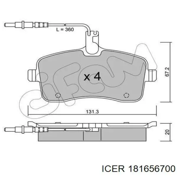 Гальмівні колодки Icer 181656700 ціна, від 24.18 USD