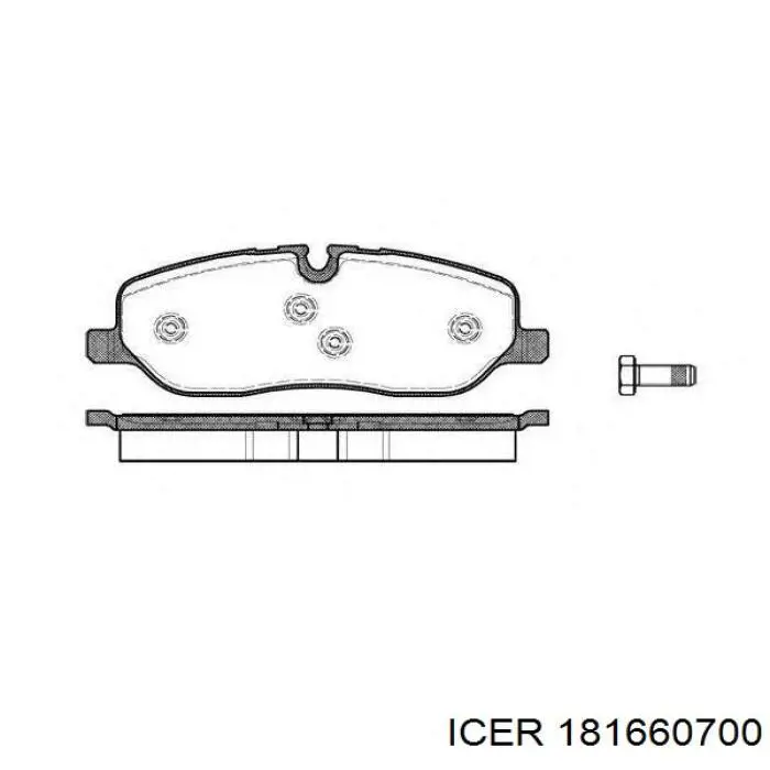 Тормозні колодки Icer 181660700
