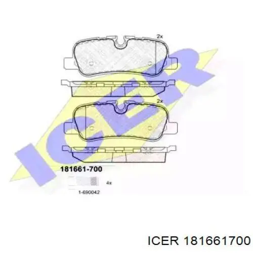 Купити 181661700 Icer Задні колодки
