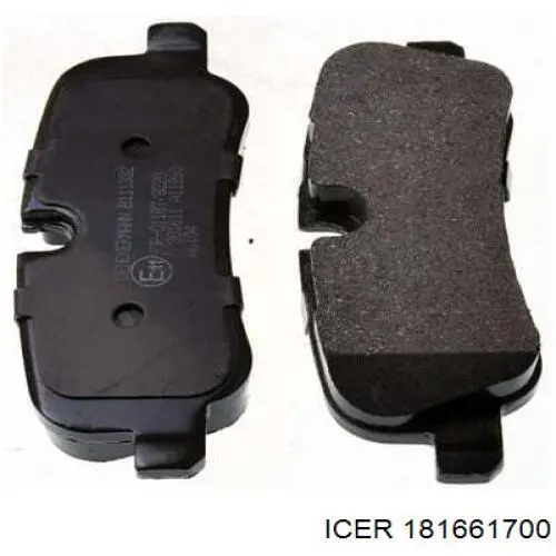 181661700 Icer Колодки гальмівні задні, дискові
