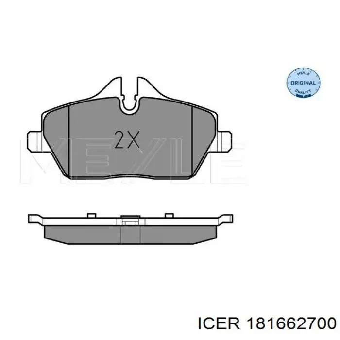 Тормозні колодки Icer 181662700